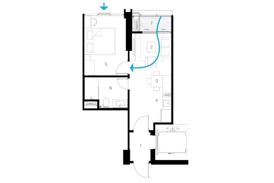 1 Bedroom - foto 2
